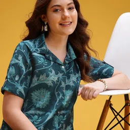 HERE&NOW Floral Print Shirt Style Dress-picture-32