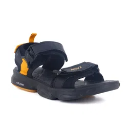 Sparx Men Black & Orange Solid Sports Sandals-image-13