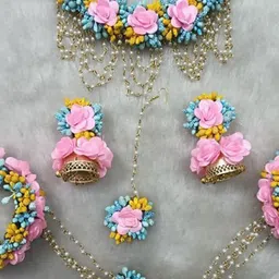 BALIKA VADHU Blooming Elegance Flower Jewelry Set-picture-27