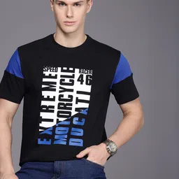 Ducati Typography Printed Pure Cotton T-shirt-image-17