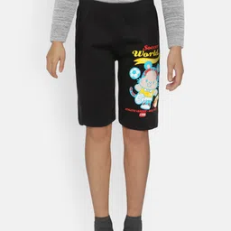 dongli Boys Black Printed Regular Fit Shorts-picture-29