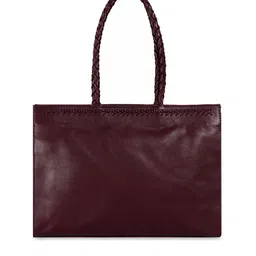 Hidesign Burgundy Solid Leather Shoulder Bag-picture-49