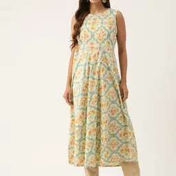 FERANOID Floral Printed Pure Cotton Kurta-picture-22