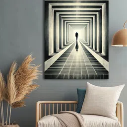 999Store Grey & Black Geometric Canvas Wall Art-picture-19