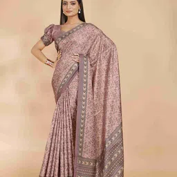 Garden Vareli Ethnic Motifs Printed Satin Saree-image-33