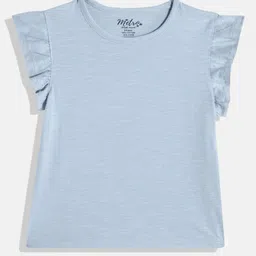 METRO KIDS COMPANY Girls Solid Flutter Sleeve Top-picture-24