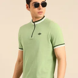 Being Human Mock Collar Pure Cotton T-shirt-picture-28
