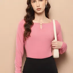 her by invictus Keyhole Neck Formal Top-image-37