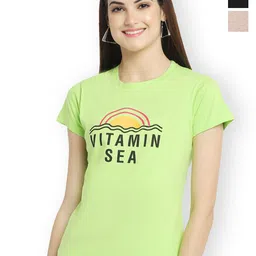 Fabflee Women Multicoloured 3 V-Neck T-shirt-picture-14