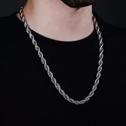 SALTY Men Silver-Toned Minimal Chain-image-43