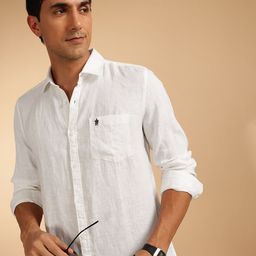 French Connection Men Premium Slim Fit Pure Linen Casual Shirt-picture-25