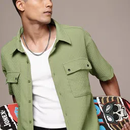 The Roadster Life Co. Self Striped Relaxed Fit Casual Shirt-picture-25