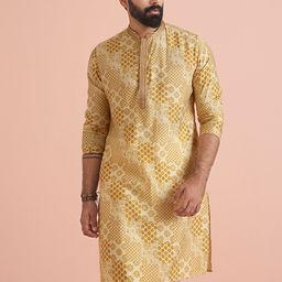 KISAH Men Printed Regular Fit Ethnic Motifs Kurta-picture-30
