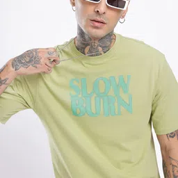 glitchez Urban Vibe Typography Printed Relaxed Fit T-shirt-picture-30