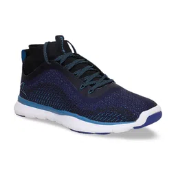 Power Men Blue Woven Design Mesh Mid-Top Sneakers-picture-38