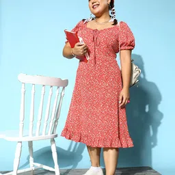 Berrylush Curve Women Red Floral Vacay Attire-picture-37