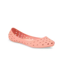 Sandak by Bata Women Pink Woven Design PU Ballerinas image 1