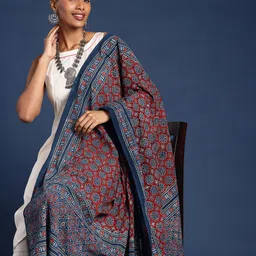 Taavi Ethnic Motifs Printed Block Print Dupatta-picture-29