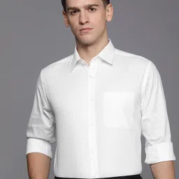 Raymond Self Design Textured Slim Fit Pure Cotton Formal Shirt-picture-22