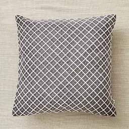 Home Centre Endura Grey 5 Pieces Geometric Embroidered Velvet Square Cushion Covers-image-69