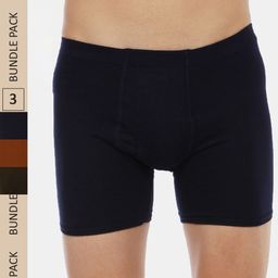 Dollar Lehar Men Assorted Pack Of 3 Combed Cotton Long Trunks MLHTR-05-PO3-picture-26