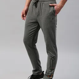 HRX by Hrithik Roshan Men Grey Melange Solid Track Pants-picture-25
