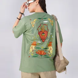 THREADCURRY Women Printed Extended Sleeves Pockets T-shirt-picture-14