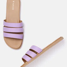 Van Heusen Woman Lavender Solid Strappy Open Toe Flats-picture-31