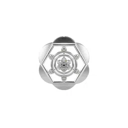 VALANOVA Women Sterling Silver Plated Diamond Pendant 0.62gm-picture-10