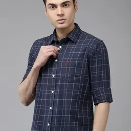 U.S. Polo Assn. Tailored Fit Checked Pure Cotton Casual Shirt-picture-16
