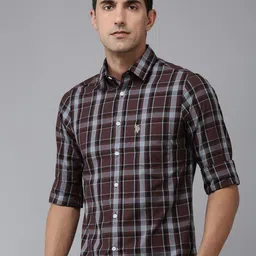 U.S. Polo Assn. Tailored Fit Checked Pure Cotton Casual Shirt-picture-18