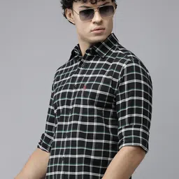 U.S. Polo Assn. Tailored Fit Checked Pure Cotton Casual Shirt-picture-38