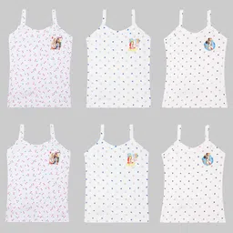 carelove CAREPLUS Girls Pack Of 6 Printed Pure Cotton Camisoles-picture-22