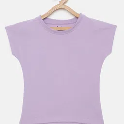 METRO KIDS COMPANY Girls Purple Solid Pure Cotton Crop Top-picture-21