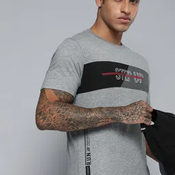 HRX by Hrithik Roshan Men Grey Melange Typography Printed T-shirt-picture-15
