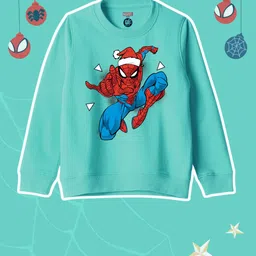 YK Marvel Boys Spiderman Printed Pullover Sweatshirt-picture-14