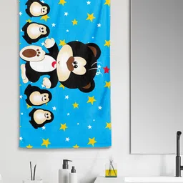 YK Kids Penguin Cartoon Printed Medium Cotton Bath Towel in 300 GSM-image-54