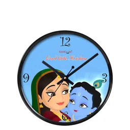 RANDOM Blue Printed Dial 27.94 cm Analogue Wall Clock image 2