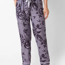 NOIRA Pack Of 2 Printed Mid-Rise Lounge Pants image 5