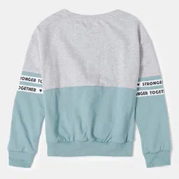 Jockey Girls Super Combed Cotton Printed Sweatshirt With Drop Shoulder Styling - AG66 image 4