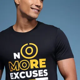 HERE&NOW Pure Cotton Typography Printed T-shirt image 2
