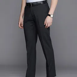 Raymond Men Checked Slim Fit Formal Trousers image 5