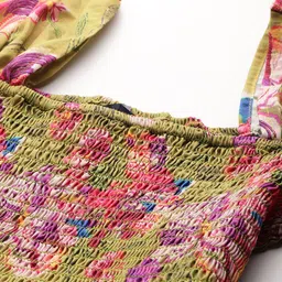 Mast & Harbour Floral Print Smock Fit & Flare Midi Dress image 4