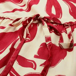 AMUKTI Floral Printed Fit & Flare Midi Ethnic Dress image 4