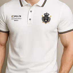 R.Code by The Roadster Life Co. Polo Collar Cotton T-shirt image 4