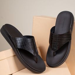 99CRAFTS Men Leather Slip-On Comfort Sandals image 5