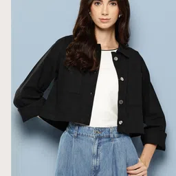 Aarika Women Windcheater Crop Tailored Jacket image 2