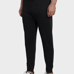 Red Tape Men Black Solid Joggers image 3