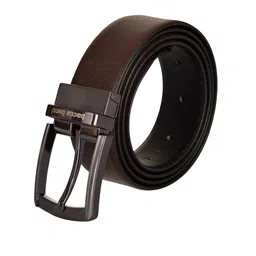 bacca bucci Men Black & Brown Solid Reversible Leather Belt image 2