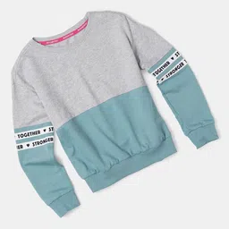Jockey Girls Super Combed Cotton Printed Sweatshirt With Drop Shoulder Styling - AG66 image 3